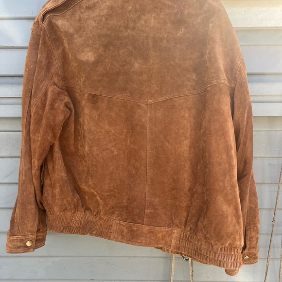 Zara Tan Suede Bomber Jacket - Picture 4 of 5